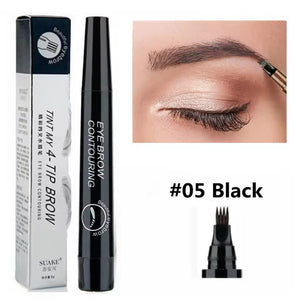 Delineador de Cejas 4 Puntas – Tinta Semi-Permanente #05 Black